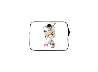 Street Fighter RYU Premium Designer Sleeve With Strap For 15-Inch Laptop Multicolour 