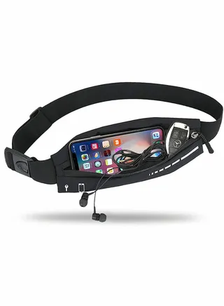 Slim Running Belt for Women  Men, Running Waist Pack Phone Holder, Jogging Workout f anny Pack Runners Pouch Gear Accessories for iPhone 12 11 Pro Max XS XR 8 7 Plus Traveling Gift 