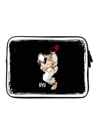 Street Fighter RYU Sleeve For Apple MacBook 15-Inch Black/White 