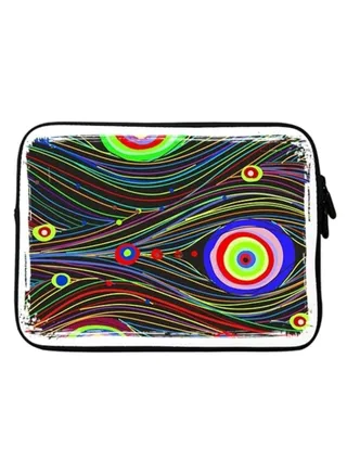 Premium Peacock Eyes Carrying Case For 15 Inch Laptop Multicolour 