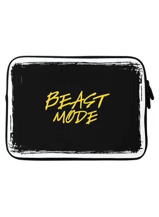 Beast Mode Printed Sleeve For Apple MacBook 15 inch Black/Yellow 