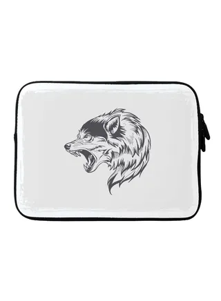 Bear Growl Printed Sleeve For Apple MacBook 15 inch White/Black 