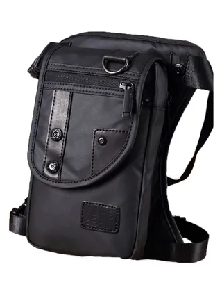 Waterproof Oxford Drop Leg Bag with Adjustable Straps - Stylish Men's Messenger Shoulder Bag for Motorcycle Riding, Hiking, Traveling, Fishing and Cycling 