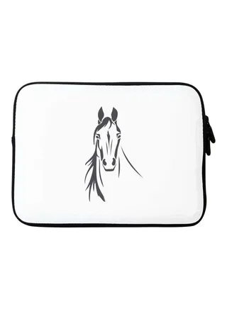 Arabian Stallion Printed Sleeve For Apple MacBook 15 Inch White/Black 