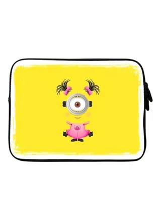 Premium Designer Sleeve With Strap For 15-inch Laptops Girly Minion 1 