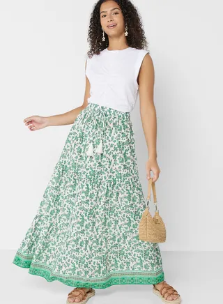 Tiered Printed Skirts