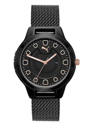 Reset V1 Analog Quartz Watch for Women With Black Metal Band - 3 ATM - PU P1010 