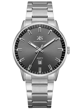 Men's Kenneth Scott Men's Black Dial Analog Watch - K22010-SBSB 