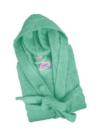 Bliss Casa - Unisex Bathrobe - 100% Cotton Super Soft Highly Absorbent Bathrobes For Women & Men- Perfect for Everyday Use Unisex Mint Adult Size 