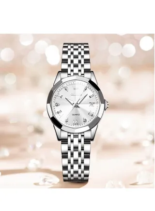 Top Brand Women's Watches Elegant Rhombus Mirror Original Quartz Ladies Wristwatch Stainless Steel Waterproof Luminous New 