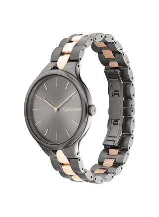 Analog Round Waterproof  Wrist Watch With Stainless Steel 25200127 