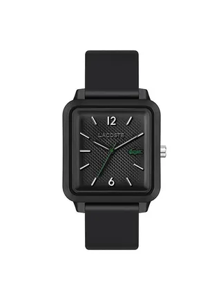 Men Analog Square Shape Silicone Wrist Watch 36 mm 