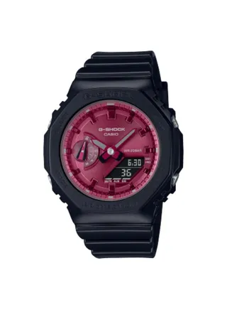 Casio G-shock Women's Watch GMA-S2100RB-1A Black Strap with Red Dial Watch 