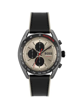 Men's Chronograph Round Shape Silicone Wrist Watch 1514024 - 44 Mm 