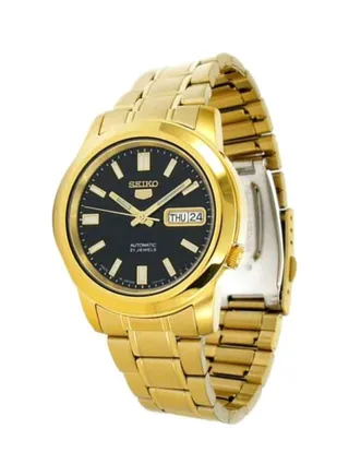 Men's Round Shape Stainless Steel Analog Wrist Watch 38 mm - Gold - SNKK 22 J1 