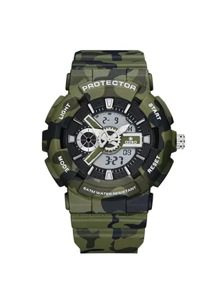 ASTRO Kids Analog-Digital Camo Green Dial Watch - A23818-PPHHB 