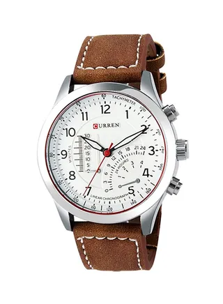 Men's Water Resistant Analog Watch 8152 - 40 mm - Brown 