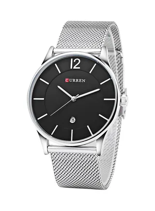 men Stainless Steel Analog Watch 8231 - 42 mm - Silver 