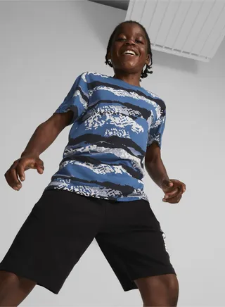 Alpha Printed Boys Crew Neck Short Sleeves T-shirt 