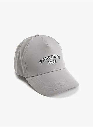 Cap Hat Slogan Embroidered Cotton