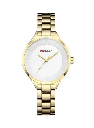 Women's Water Resistant Alloy Analog Watch 9015 - 34 mm - Gold 