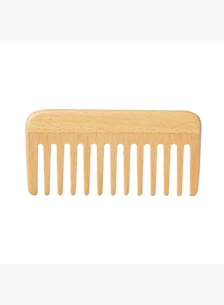 Beech Hair Comb, 10.7 cm, Brown