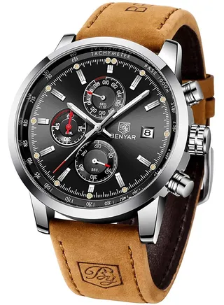 Men's Quartz Watches Chronograph Sports Wrist Watch for Men 