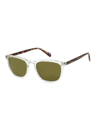 Men's UV Protection Square Sunglasses - Fos 2127/S Crystal 54 - Lens Size: 54 Mm 