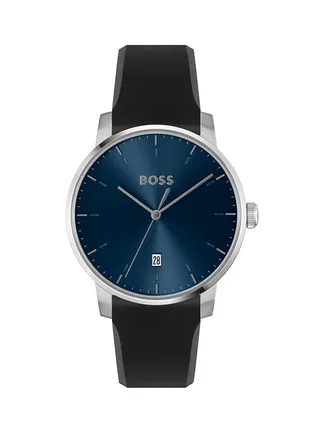 Men's Analog Round Shape Leather Wrist Watch 1514131 - 41 Mm 