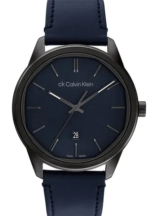 Men's Analog Round Shape Leather Wrist Watch 25000064 - 42 Mm 