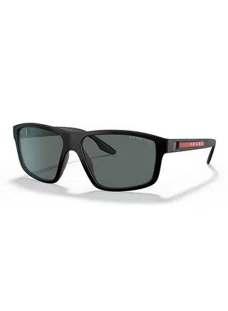 Men's Rectangular Sunglasses - SPS02X DG002G 60 - Lens Size: 60 Mm 