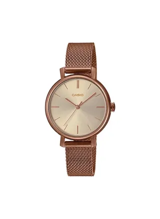 Women's Watch With Rose Gold Bangle Set - LTP-2024VMR-9CDR 