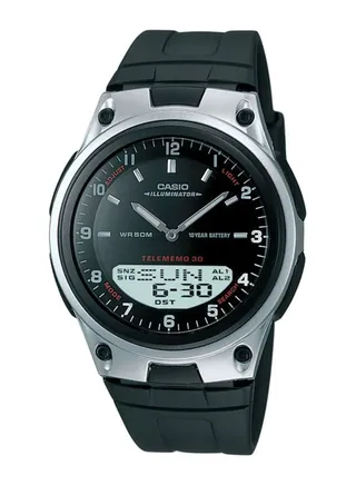 Men's Youth Analog/Digital Wrist Watch AW-80-1AVDF - 40 mm - Black 