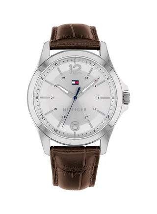 Men's Analog Round Shape Leather Wrist Watch 1791377 - 44.5 Mm 