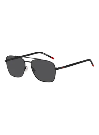 Men's UV Protection Rectangular Sunglasses - Hg 1269/S Black Millimeter - Lens Size: 57 Mm 