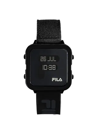 Men's Digital Square Shape Silicone Wrist Watch 38-6088-104 - 44 Mm 
