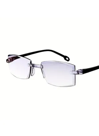 Anti Blue Light Rimless Reading Glasses for Seniors Comfortable Eyewear Essential 