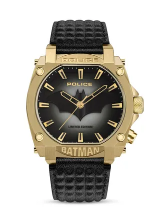 Men's Analog Round Shape Leather Wrist Watch GD00226 - 45 Mm 