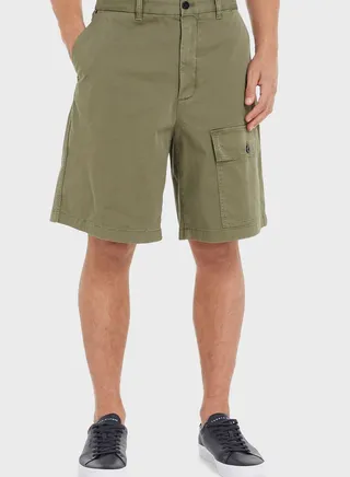 Gabardine Cargo Shorts