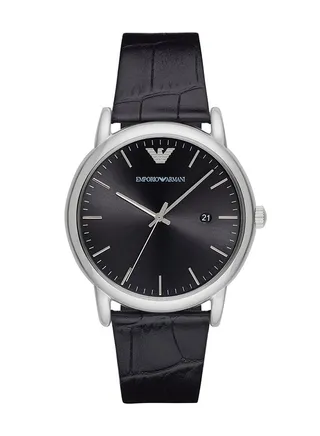 Men's Analog Round Shape Leather Wrist Watch AR2500 - 43 Mm 