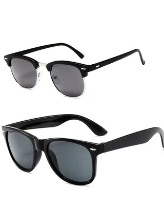 Polarized Sunglasses for Men and Women Semi-Rimless Frame Driving Sunglasses UV Blocking Protect Your Eyes With Style Gift Package Included 