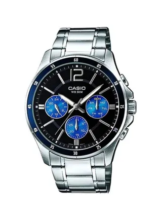 Casio Stainless Steel Water Resistant Chronograph Analog Watch For Men MTP-1374D-2AVDF 