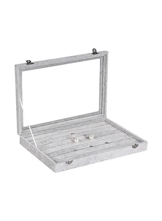 Velvet Flannelette Rings Jewelry Box 