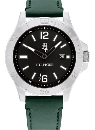Men's Analog Round Shape Leather Wrist Watch 1710531 - 46 Mm 