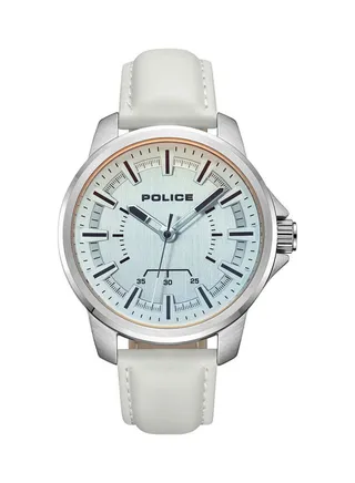 Men's Watch Dial White Leather Strap - PEWJA0004803 