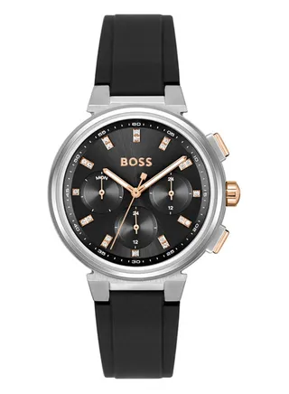 Women's Analog Round Shape Silicone Wrist Watch 1502674 - 38 Mm 