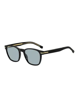 Men's UV Protection Square Sunglasses - Boss 1505/S Black 52 - Lens Size: 52 Mm 