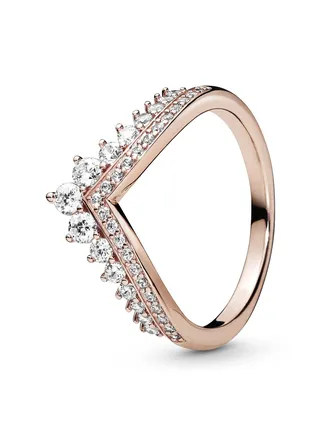 PANDORA Jewelry Princess Wishbone Cubic Zirconia Ring 