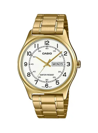 Men's Stainless Steel Analog White Dial Wrist Watch – MTP-V006G-7BUDF 