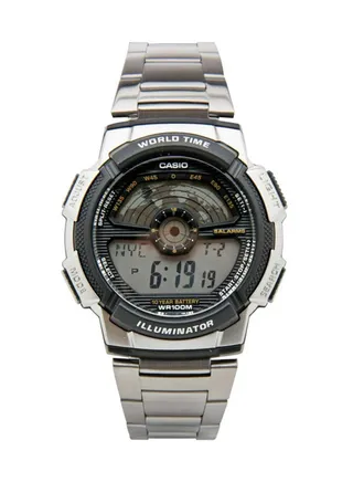 Men's Youth Water Resistant Digital Watch AE-1100WD-1AVDF Silver 
